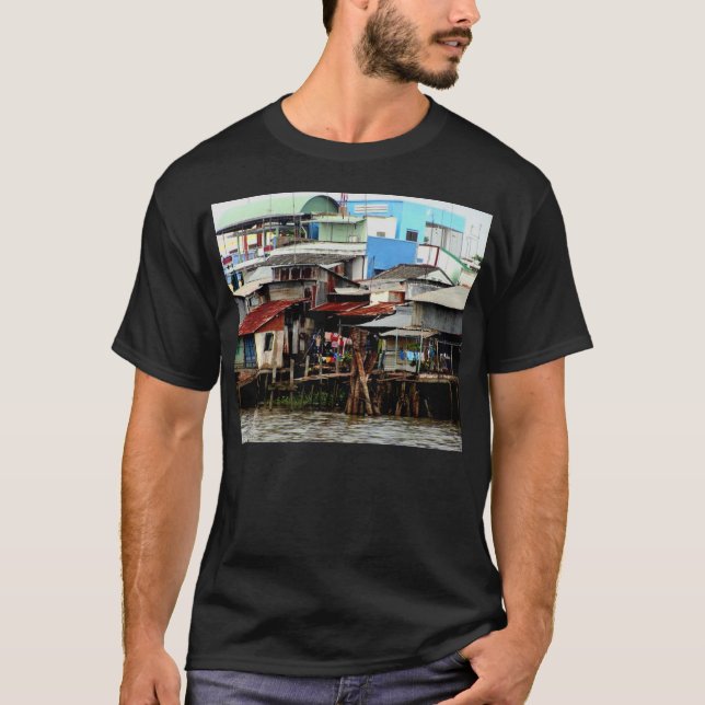 Der Mekong-Häuser T-Shirt (Vorderseite)