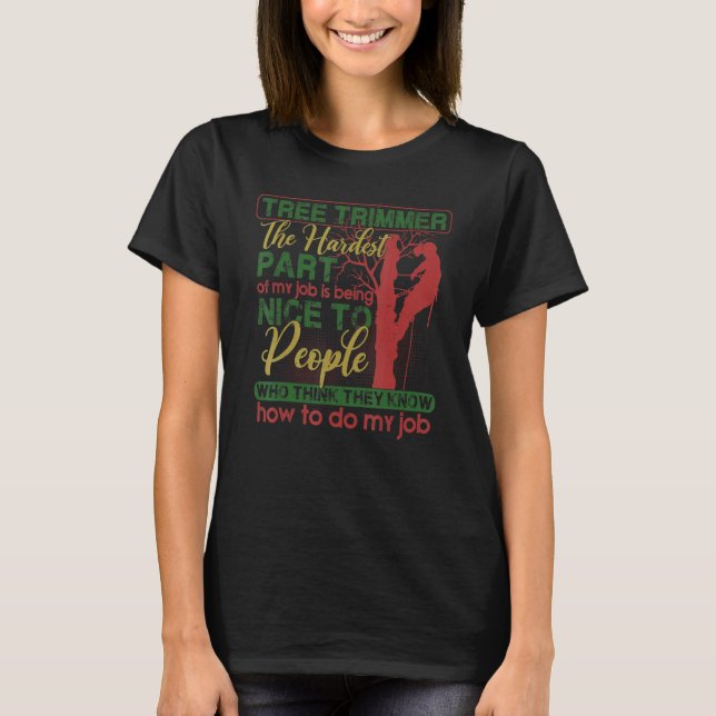 Der Mens Tree Trimmer am schwersten Teil der Jobba T-Shirt (Vorderseite)