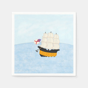 Der Mensch des Krieges auf dem Meer Serviette