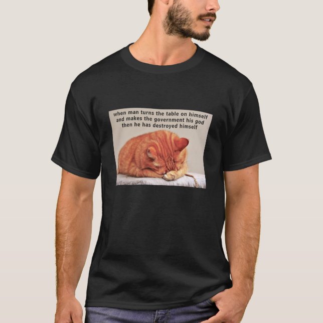 Der Mensch dreht den Tisch (dunkel) T - Shirt (Vorderseite)