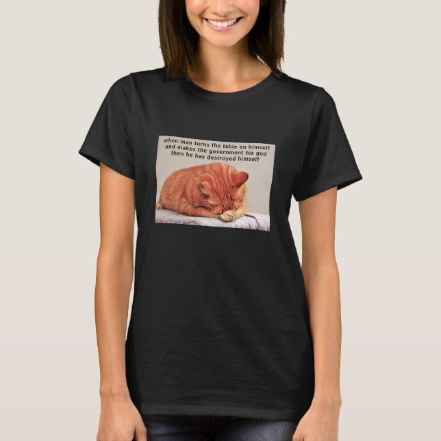 Der Mensch dreht den Tisch (dunkel) T - Shirt (Vorderseite)