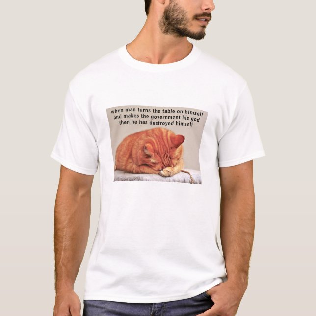 Der Mensch dreht den Tisch (hellen) T - Shirt (Vorderseite)