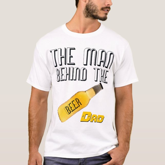 Der Mensch hinter dem Bier-Vater-Shirt T-Shirt (Vorderseite)