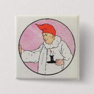 Der Mensch im Mond Gänse Kinderzimmer Rhyme Button