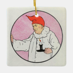 Der Mensch im Mond Gänse Kinderzimmer Rhyme Keramikornament