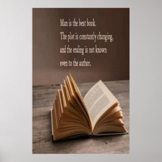 Der Mensch ist das beste Bücherposter Poster