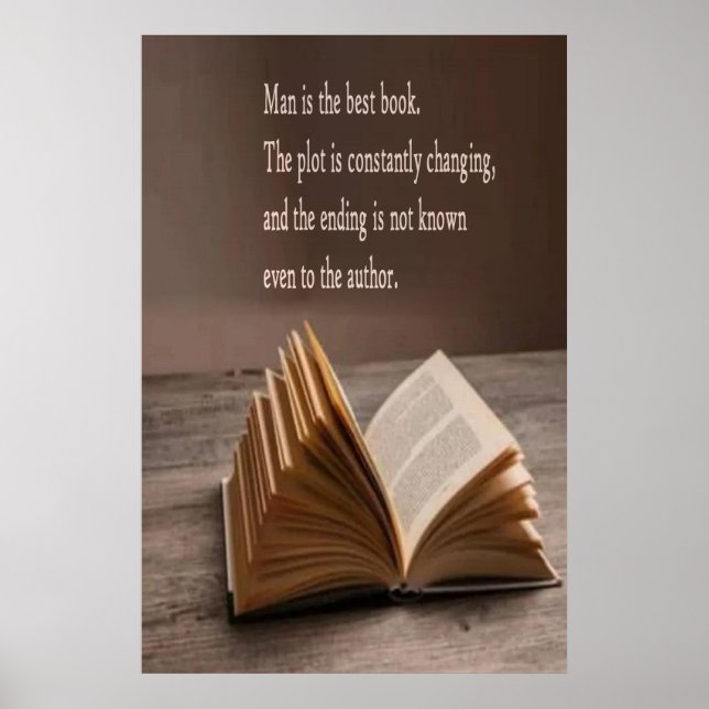 Der Mensch ist das beste Bücherposter Poster (Vorne)