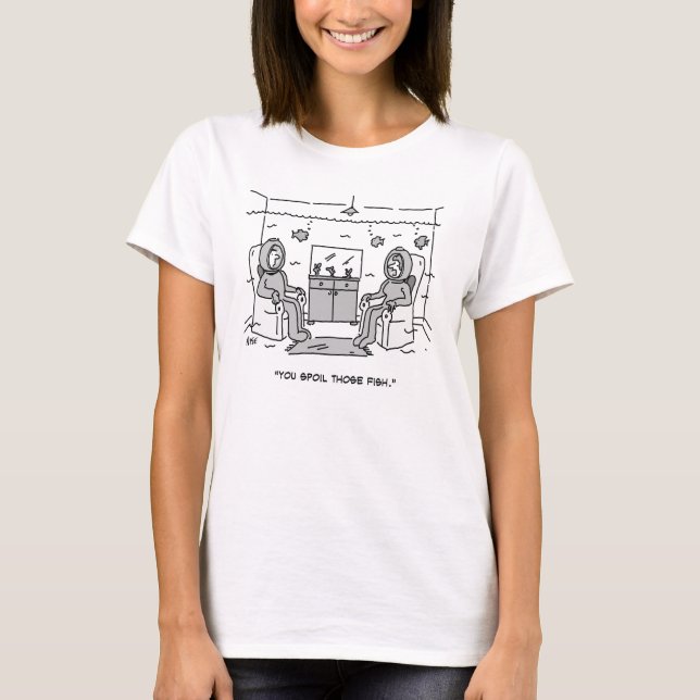 Der Mensch verwöhnt seinen tropischen Fisch - Der  T-Shirt (Vorderseite)