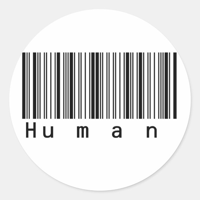 Der menschliche Barcode scans wirklich! Runder Aufkleber (Vorderseite)