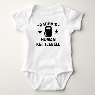 Der menschliche Kettlebell des Vatis Baby Strampler
