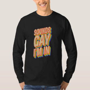 Der menschliche LGBT Pride Rainbow klingt schwul i T-Shirt
