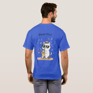 Der Meow-stro: Smooth Jazz Saxophon T-Shirt