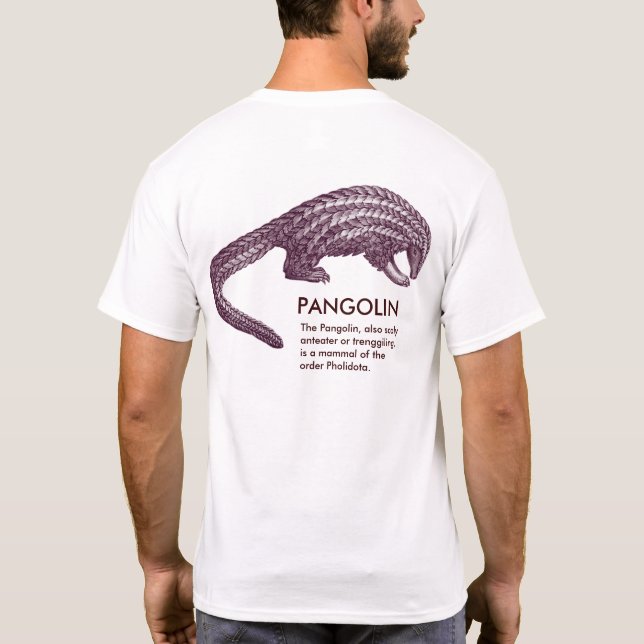 Der merkwürdige Pangolin, mit Definition, T - T-Shirt (Rückseite)