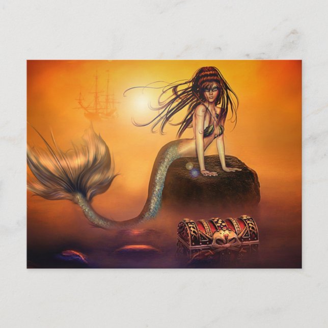 Der Mermaids-Schatz Postkarte (Vorderseite)
