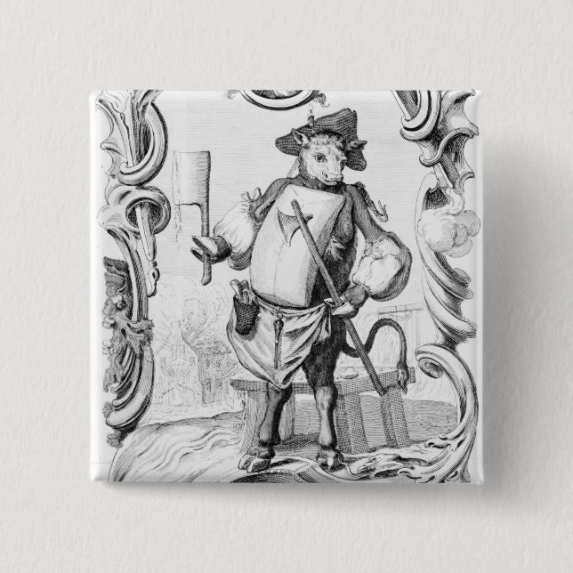 Der Metzger, veröffentlicht 1746 Button (Vorderseite)