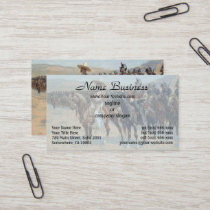 Der mexikanische Major von Frederic Remington Visitenkarte