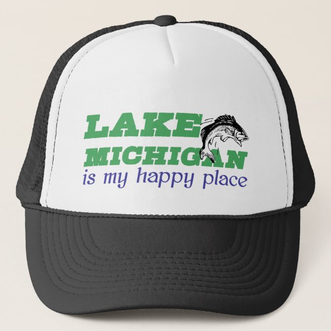 Der Michigansee ist mein glücklicher Ort Truckerkappe (Vorderseite)
