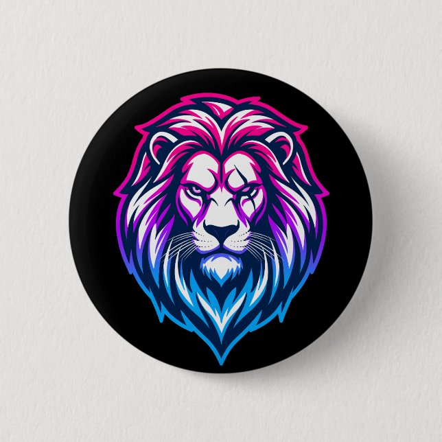 Der Mighty Lion - Androgyn Edition Button (Vorderseite)