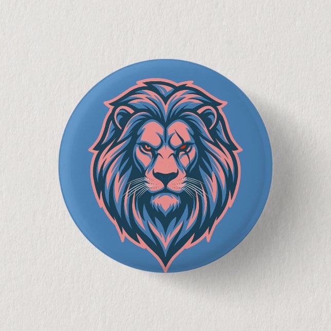 Der Mighty Lion - 'Retro-Warfare' Legacy Button (Vorderseite)