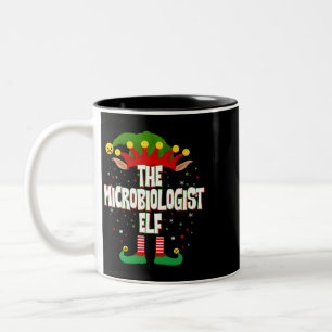 Der Mikrobiologe Elf Weihnachten Zweifarbige Tasse