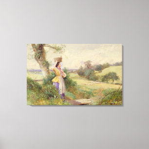 Der Milkmaid, 1860 Leinwanddruck