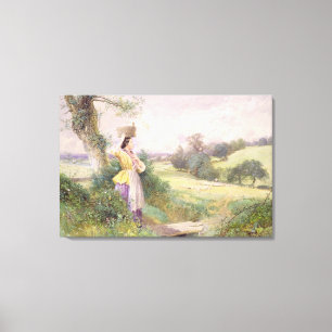 Der Milkmaid, 1860 (w/c auf Papier) Leinwanddruck