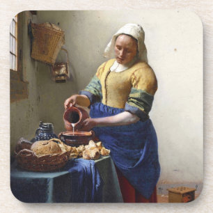 Der Milkmaid, c.1658-60 (Öl auf Leinwand) Getränkeuntersetzer