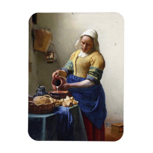 Der Milkmaid, c.1658-60 (Öl auf Leinwand) Magnet