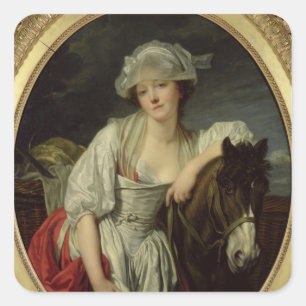 Der Milkmaid Quadratischer Aufkleber