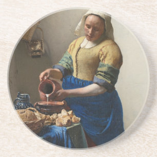 Der Milkmaid Sandstein Untersetzer