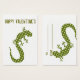 Der Minicard des grüne Eidechsen-Valentinsgrußes (Vorne & Hinten)