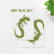 Der Minicard des grüne Eidechsen-Valentinsgrußes (Schreibtisch)