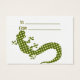 Der Minicard des grüne Eidechsen-Valentinsgrußes (Rückseite)