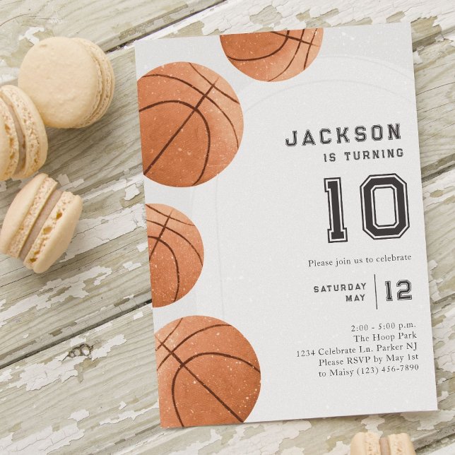 Der Minimalistische Basketball des modernen Jungen Einladung (Von Creator hochgeladen)