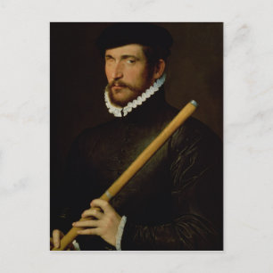 Der Mit Augen Flutist, 1566 Postkarte