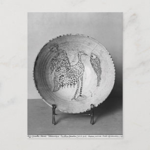 Der mit Vögeln dekorierte Speiseplan Postkarte