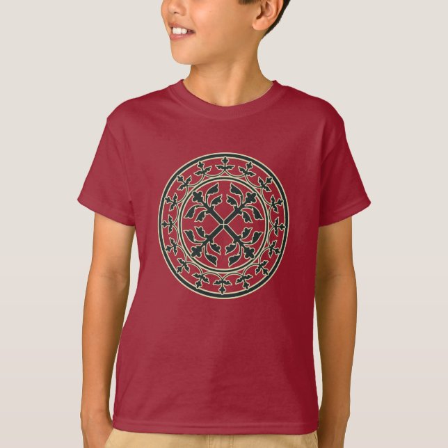 Der mittelalterliche, grüne Kranz Verlasse romanis T-Shirt (Vorderseite)