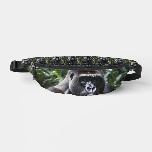 Der Mitternachts-Gorilla-König: Monarch des Waldes Bauchtasche (Vorderseite)