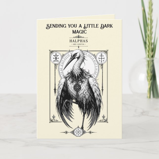 Der Mitternachtsstorch der Goetia Karte (Vorderseite)