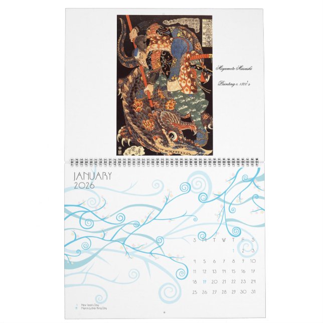 Der Miyamoto-Musashi-Kalender Kalender (Jan 2026)
