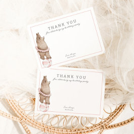 Der moderne Bärenzirkus der Kinder | Mädchen Gebur Dankeskarte