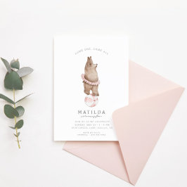 Der moderne Bärenzirkus der Kinder | Mädchen Gebur Einladung