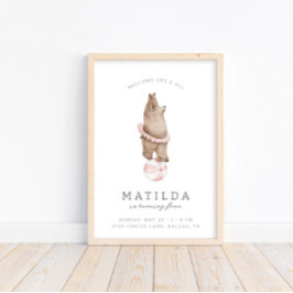 Der moderne Bärenzirkus der Kinder | Mädchen Gebur Poster