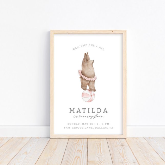 Der moderne Bärenzirkus der Kinder | Mädchen Gebur Poster (Von Creator hochgeladen)