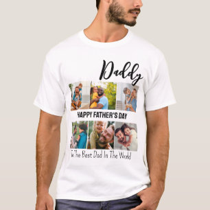 Der moderne Daddy Happy Vathers Day 6 FotoCollage T-Shirt