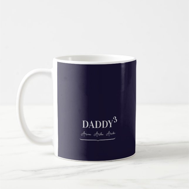 Der moderne einfache Daddy kubierte Typografie-Nam Kaffeetasse (Links)