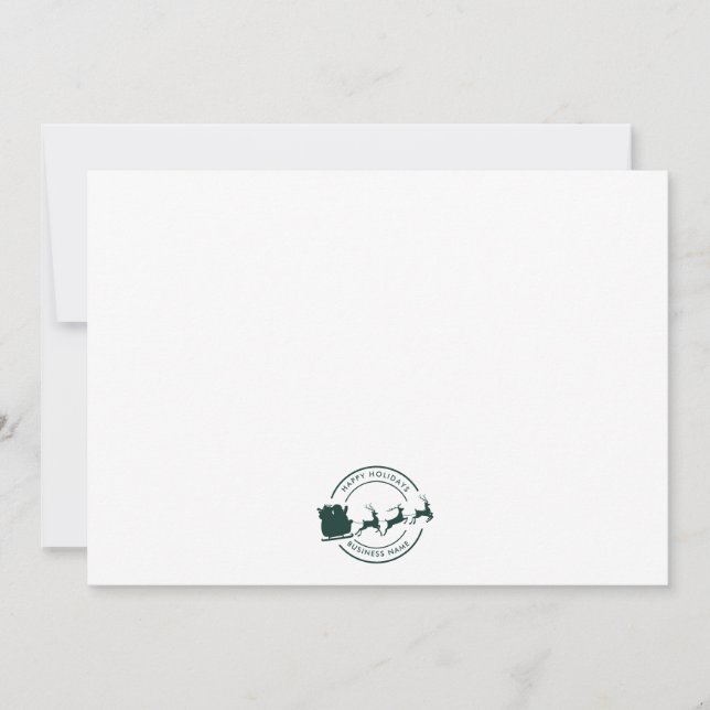 Der moderne Firmenname Weihnachten Dankeskarte (Vorderseite)