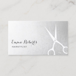 Der moderne Haar-Stylist Scissor Haar-Salon-Silber Visitenkarte