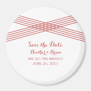Der moderne Red Deko speichert das Date Magnet