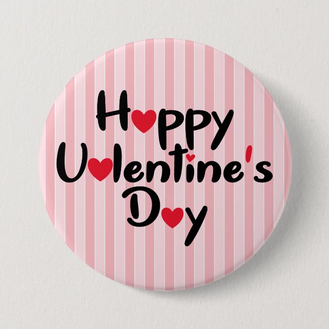 Der moderne Valentinstag Button (Vorderseite)